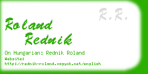 roland rednik business card